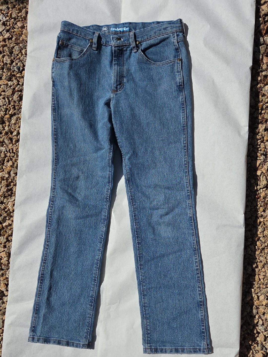 Wrangler Cowboy Cut Classic Blue Denim Jeans 31 32